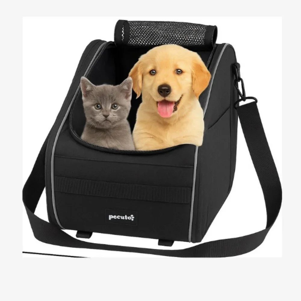 Pecute Small Pet Carrier Bag Soft-Sided Travel Tote 16